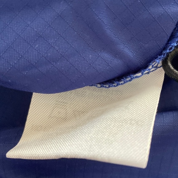 Peanuts x Aeropostale authentic collab mktg sample womens L Varsity Blue Nylon - Picture 12 of 13